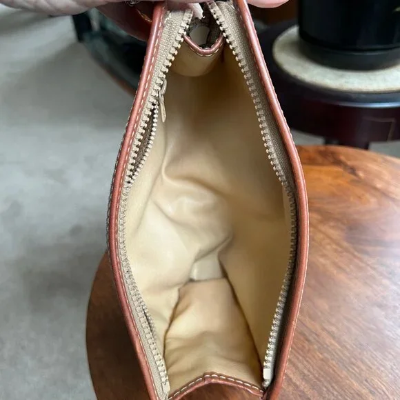 CELINE MACADAM Clutch Vintage Tan Taupe👝 - Picture 7 of 10